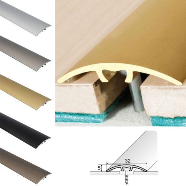 32mm Aluminium Door Threshold for Wooden and Laminate Flooring