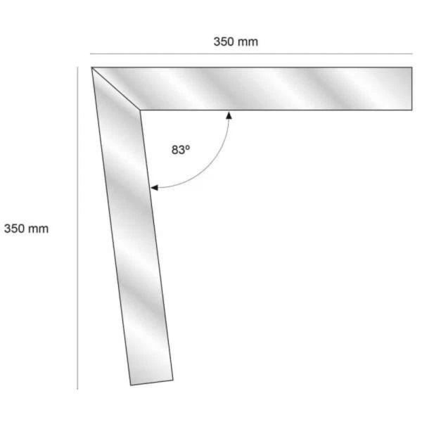  350mm Rakeback Landing Trim & Pre-Formed for Stair Edge Protection