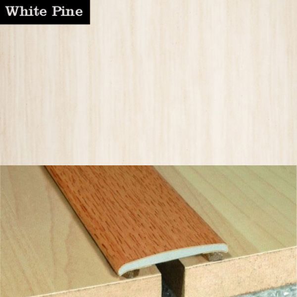 35mm Wide Flat Self Adhesive Aluminium Wood Finish Door Thresholds 