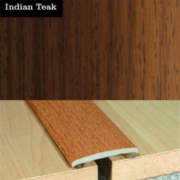 35mm Wide Flat Self Adhesive Aluminium Wood Finish Door Thresholds 