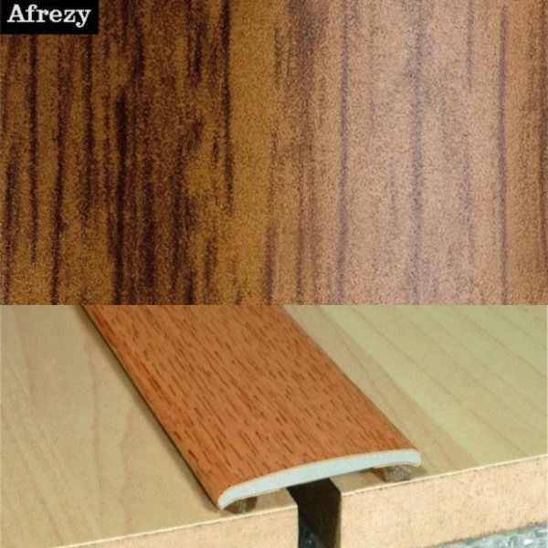 35mm Wide Flat Self Adhesive Aluminium Wood Finish Door Thresholds 