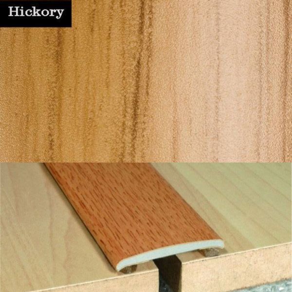 35mm Wide Flat Self Adhesive Aluminium Wood Finish Door Thresholds 
