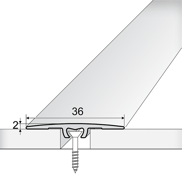 36mm Aluminium Door Threshold for Luxury Click Vinyl Flooring