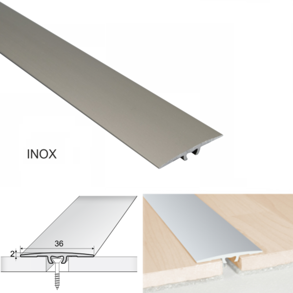 36mm Aluminium Door Threshold for Luxury Click Vinyl Flooring