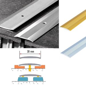 38mm Wide Aluminium Carpet Threshold Cover Perfect for Home or Commercial Use