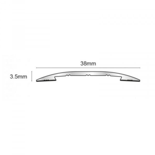 38mm Wide Self-Adhesive Euro Cover Strip for Wood, Vinyl, and Tile Floor Thresholds