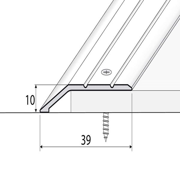 40mm Aluminium Ramp for Carpet Door Thresholds