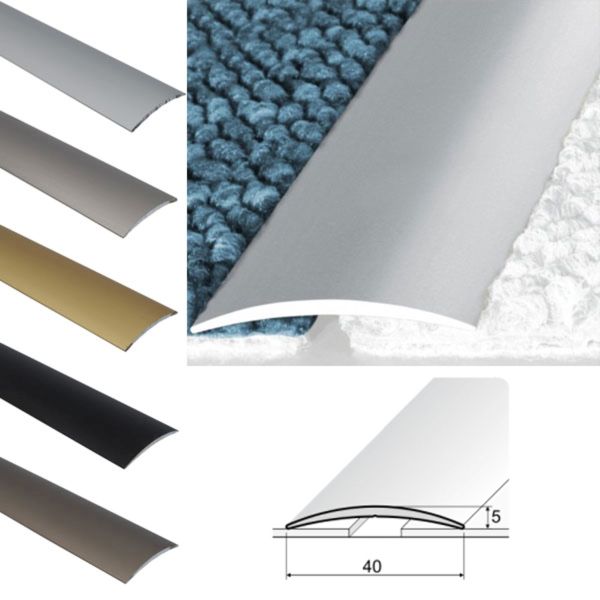 Self Adhesive 40mm Wide Aluminium Door Thresholds For Joining Wooden Or Carpet Floors