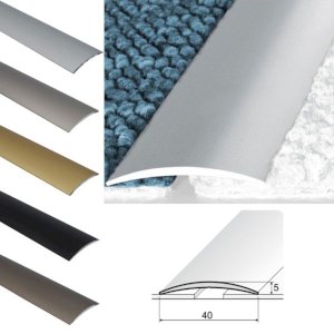 Self Adhesive 40mm Wide Aluminium Door Thresholds For Joining Wooden Or Carpet Floors