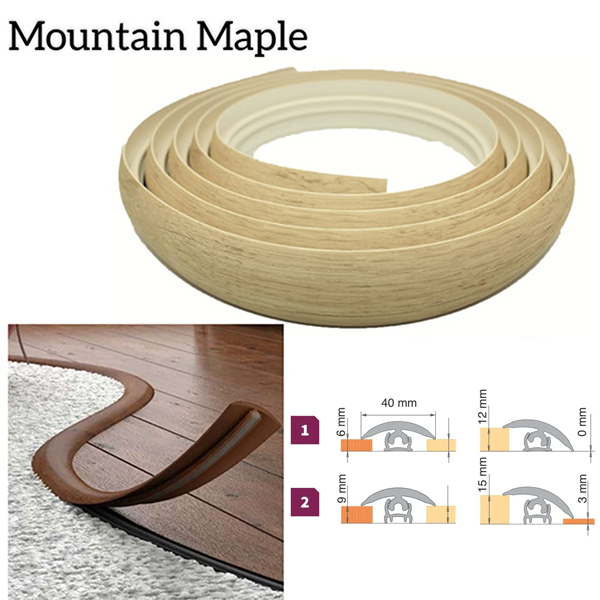 40mm PVC Flexible Transition Flooring Door Threshold Profile 
