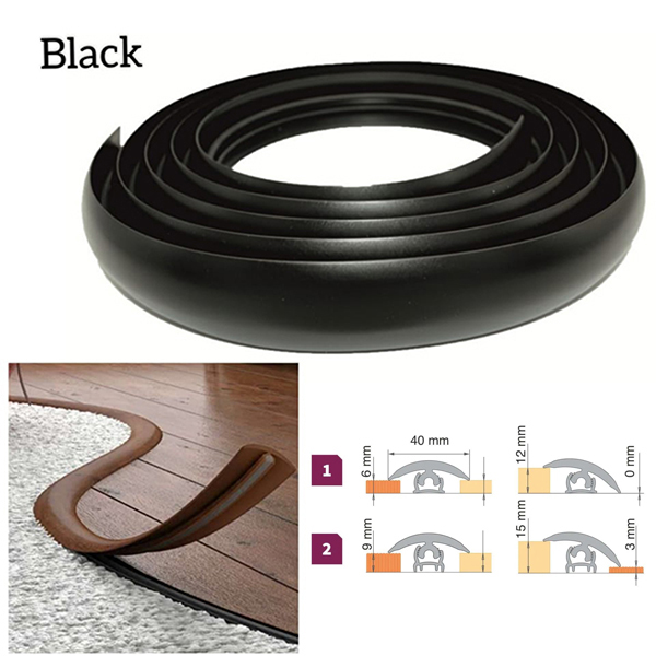 40mm PVC Flexible Transition Flooring Door Threshold Profile 