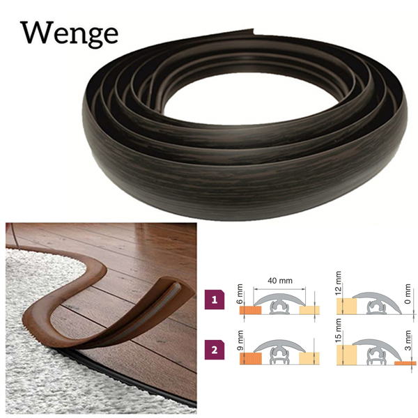 40mm PVC Flexible Transition Flooring Door Threshold Profile 