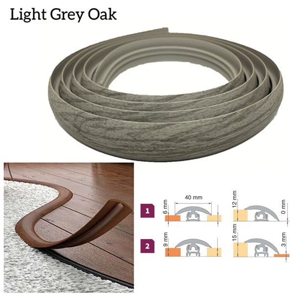 40mm PVC Flexible Transition Flooring Door Threshold Profile 
