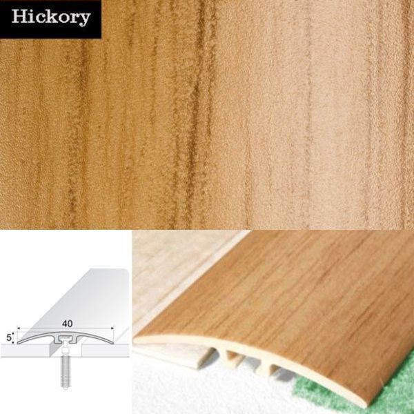 40mm PVC Wood Effect Door Threshold Strip with Screw Fixing