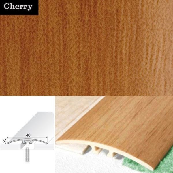 40mm PVC Wood Effect Door Threshold Strip with Screw Fixing