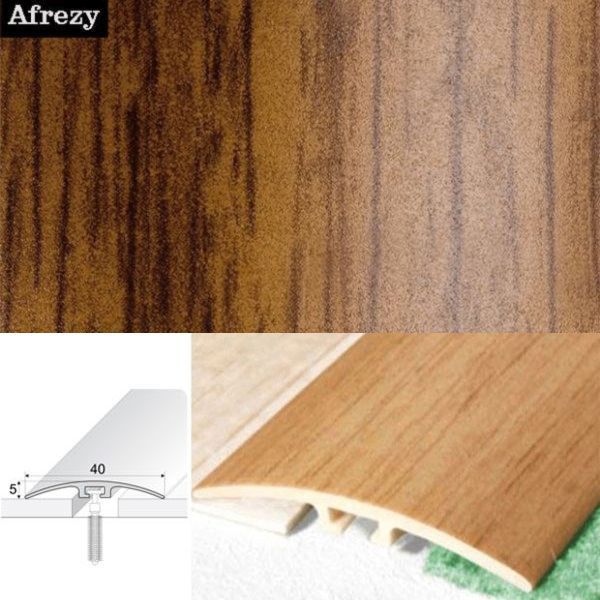 40mm PVC Wood Effect Door Threshold Strip with Screw Fixing
