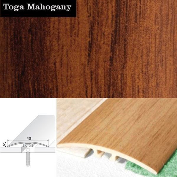 40mm PVC Wood Effect Door Threshold Strip with Screw Fixing