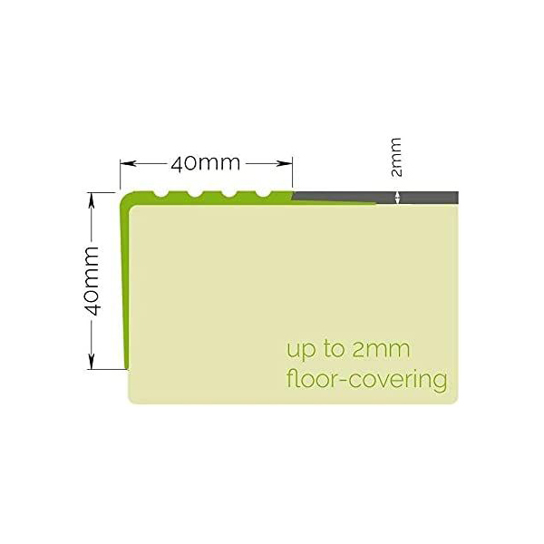 40mm x 40mm Non Slip Stair Nosing Bullnose Stair Nosing Rubber Angle Step Edge