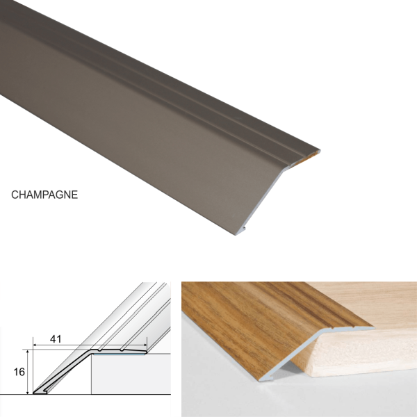 41mm Anodized Aluminium Screwfix Door Threshold Ramp Profile