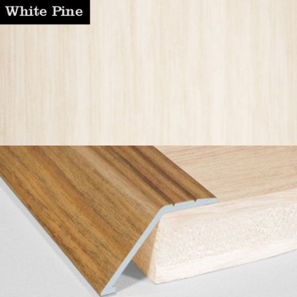 41mm Wide Aluminium Door Floor Trim in Wood Finish with 16mm Ramp for Carpet