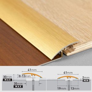 41mm Anodized Brushed Aluminium Door Threshold Edge Trim
