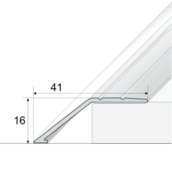  Anti-Slip Aluminium Self Adhesive 41mm Door Thresholds Ramp 