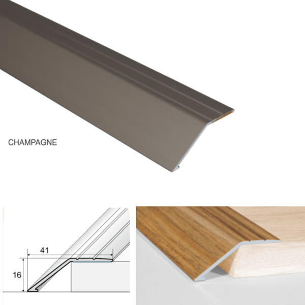  Anti-Slip Aluminium Self Adhesive 41mm Door Thresholds Ramp 