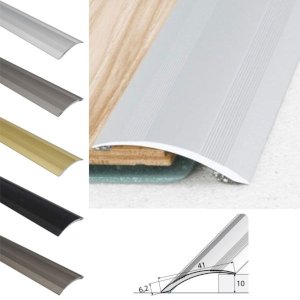 Self Adhesive 41mm Aluminium Door Thresholds For Wooden, Laminate, & Carpet Vinyl Flooring