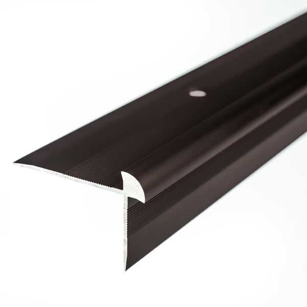 42mm x 28mm Aluminium Luxury Click Vinyl Flooring Stairs Nosing