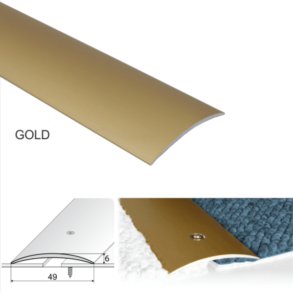 49mm Aluminium Door Floor Trim for Wood and Carpet Floor Connections