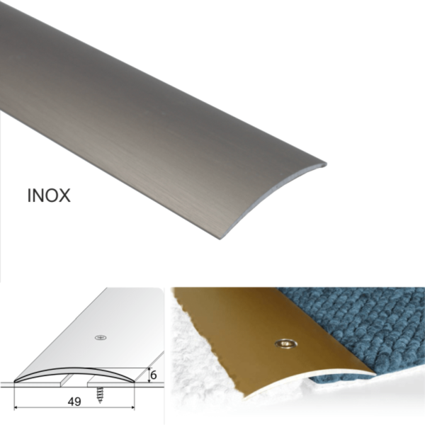 49mm Aluminium Door Floor Trim for Wood and Carpet Floor Connections