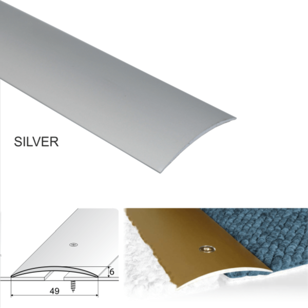49mm Aluminium Door Floor Trim for Wood and Carpet Floor Connections
