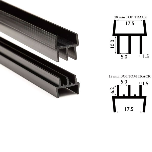 4mm Top & Bottom Dual Compatibility Double Channel Vivarium Glass Track