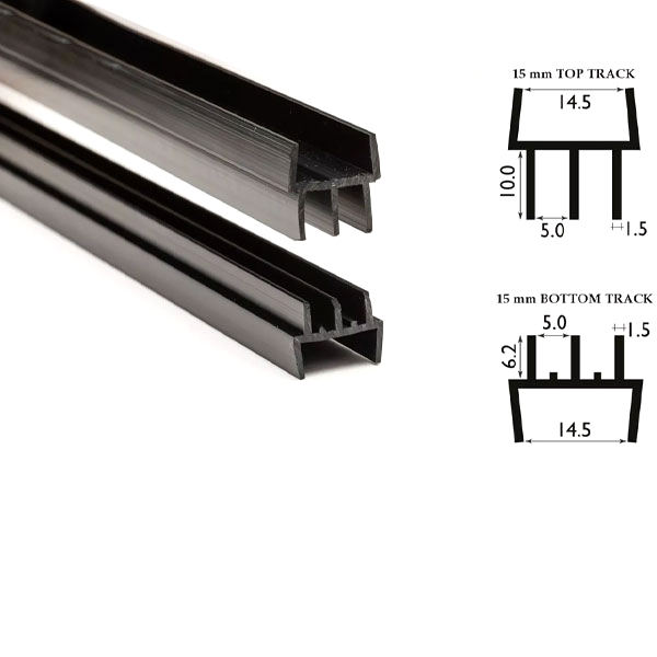 4mm Top & Bottom Dual Compatibility Double Channel Vivarium Glass Track