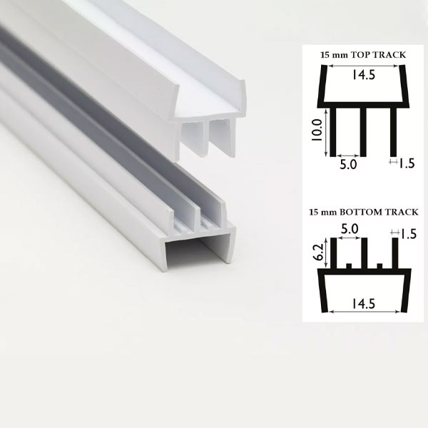 4mm Top & Bottom Dual Compatibility Double Channel Vivarium Glass Track