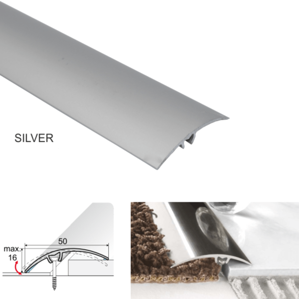 50mm Aluminium Door Threshold Trim for Carpet Flooring