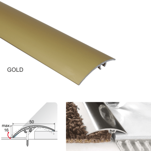 50mm Aluminium Door Threshold Trim for Carpet Flooring