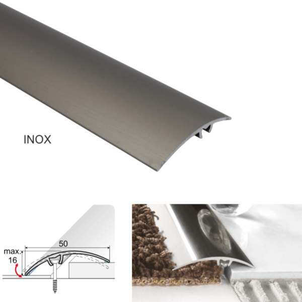 50mm Aluminium Door Threshold Trim for Carpet Flooring