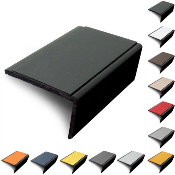  Rakeback Slimline 56mm x 32.5mm Hard Nose PVC Stair Nosing With PVC Insert