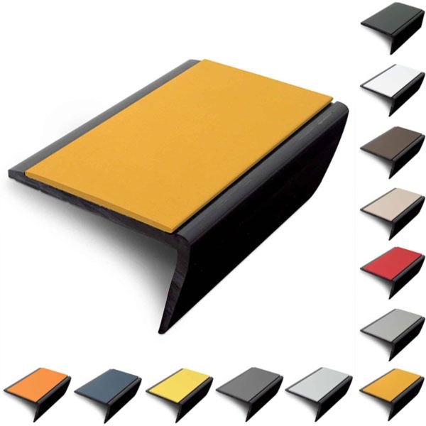  Rakeback Slimline 56mm x 32.5mm Hard Nose PVC Stair Nosing With PVC Insert