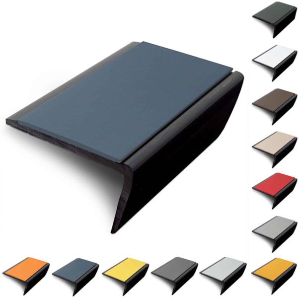  Rakeback Slimline 56mm x 32.5mm Hard Nose PVC Stair Nosing With PVC Insert
