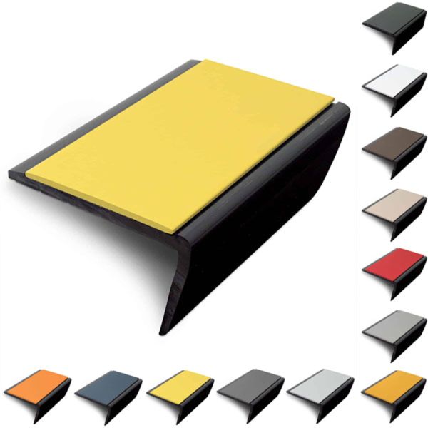  Rakeback Slimline 56mm x 32.5mm Hard Nose PVC Stair Nosing With PVC Insert