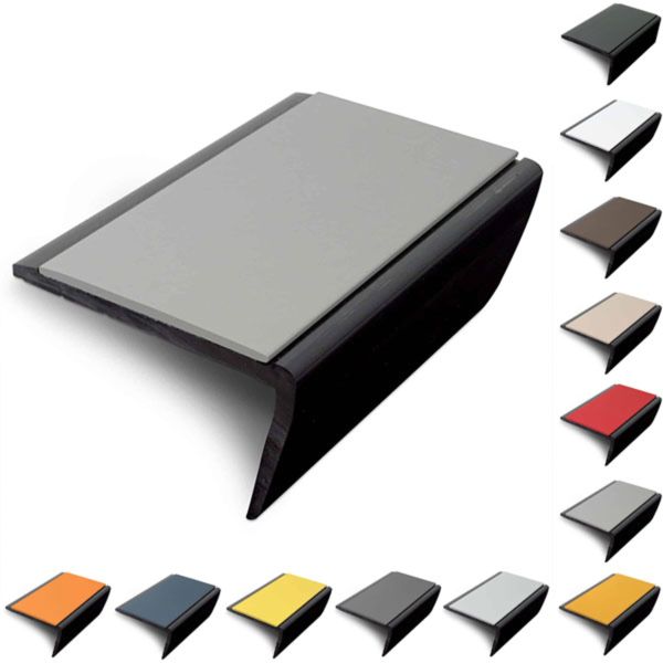  Rakeback Slimline 56mm x 32.5mm Hard Nose PVC Stair Nosing With PVC Insert
