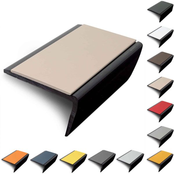  Rakeback Slimline 56mm x 32.5mm Hard Nose PVC Stair Nosing With PVC Insert