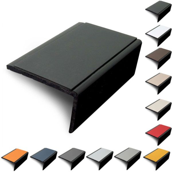  PVC Hard Nose Slimline 56mm x 32.5mm Stair Nosing with PVC Insert