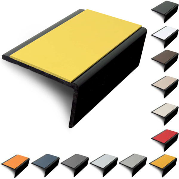  PVC Hard Nose Slimline 56mm x 32.5mm Stair Nosing with PVC Insert