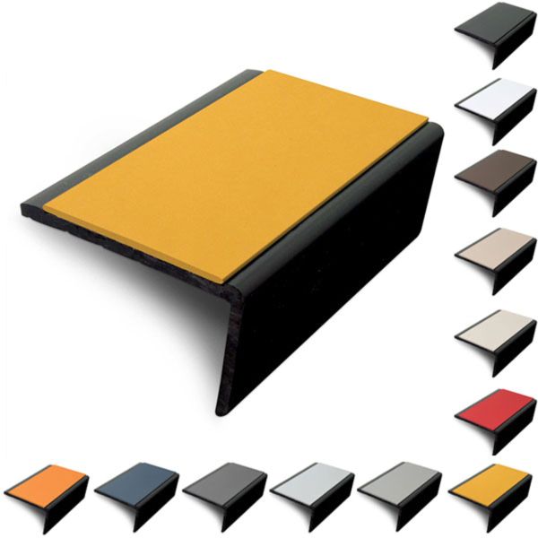  PVC Hard Nose Slimline 56mm x 32.5mm Stair Nosing with PVC Insert