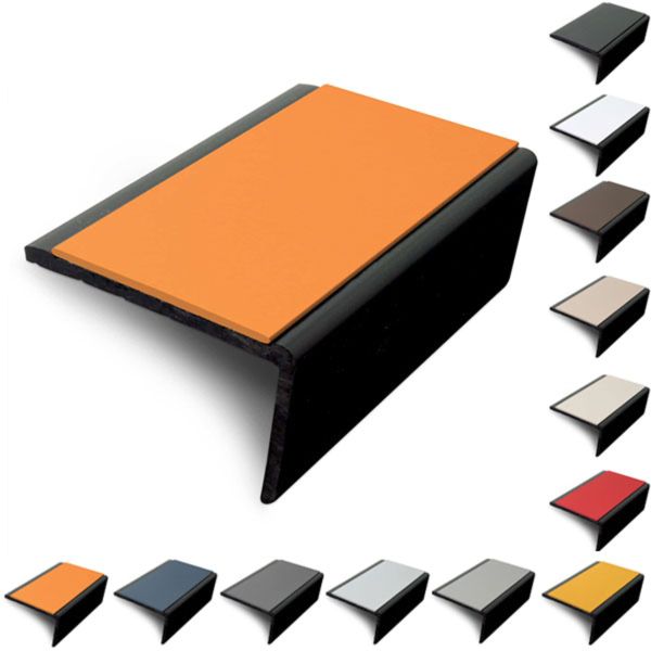 PVC Hard Nose Slimline 56mm x 32.5mm Stair Nosing with PVC Insert