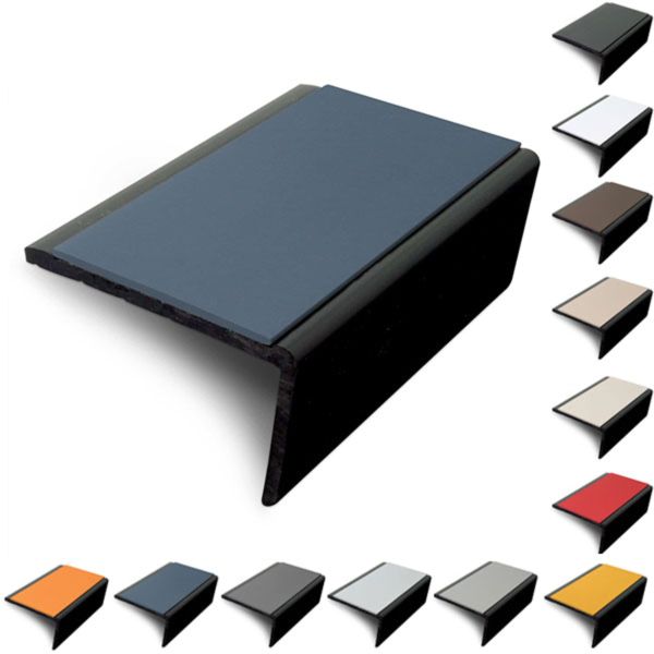  PVC Hard Nose Slimline 56mm x 32.5mm Stair Nosing with PVC Insert