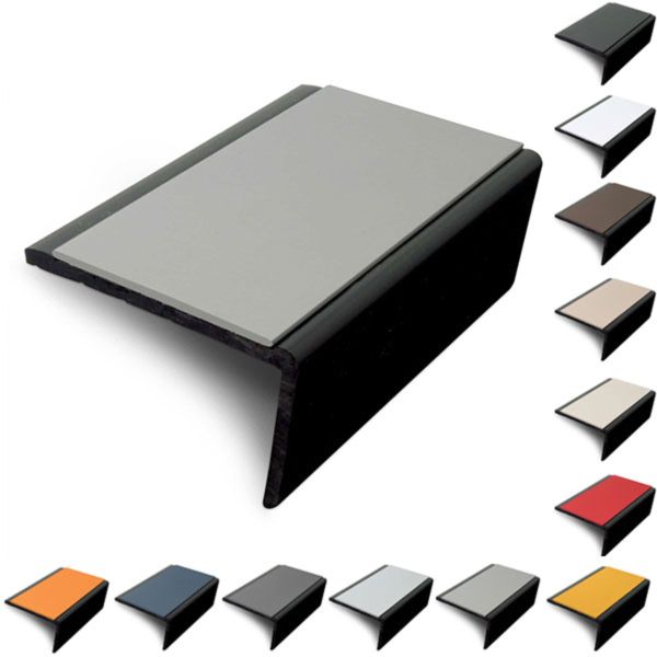  PVC Hard Nose Slimline 56mm x 32.5mm Stair Nosing with PVC Insert